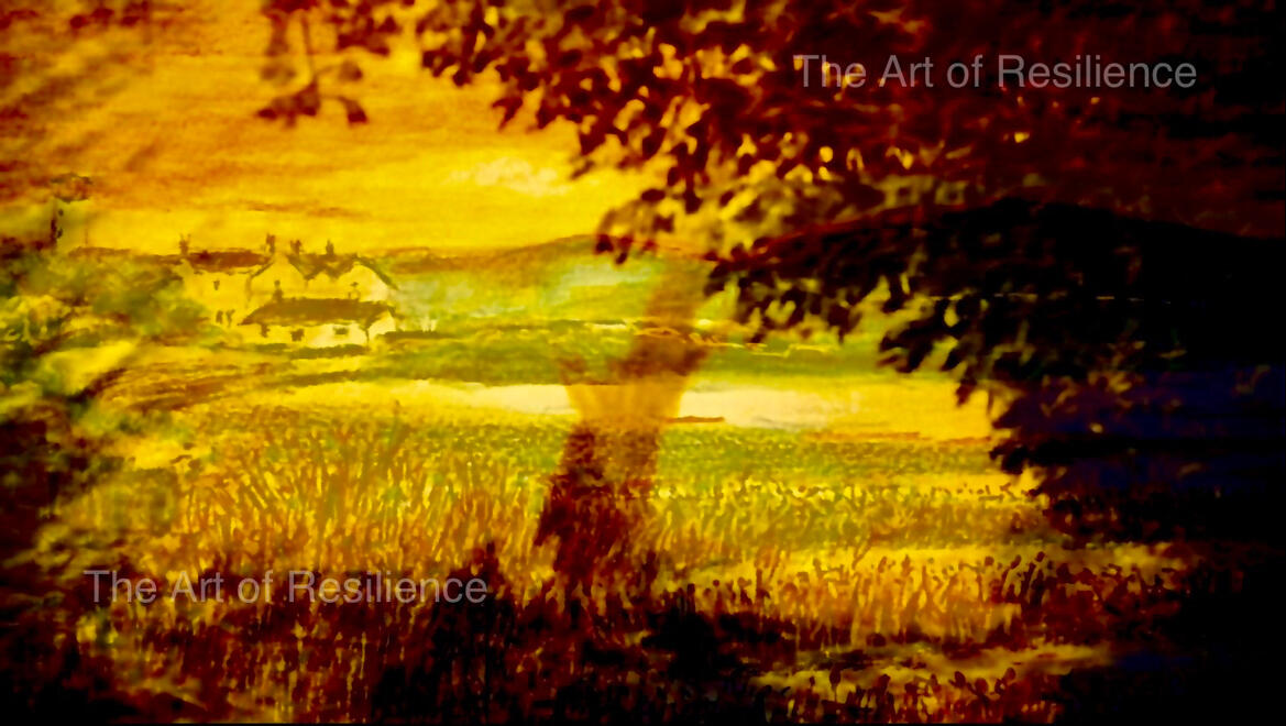 Col4 - Hoylake beach through the trees - Collage Art