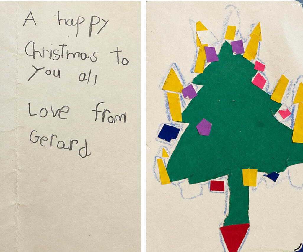 My earliest composition that I know of. A Christmas Card circa 1963/64, probably created at school. I just had to add it to my collection 🎅🏻☃️🎄